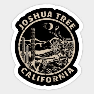 Joshua Tree California Linocut Desert Illustration Sticker